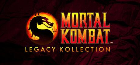 Mortal Kombat Legacy Collection logo with dragon emblem.